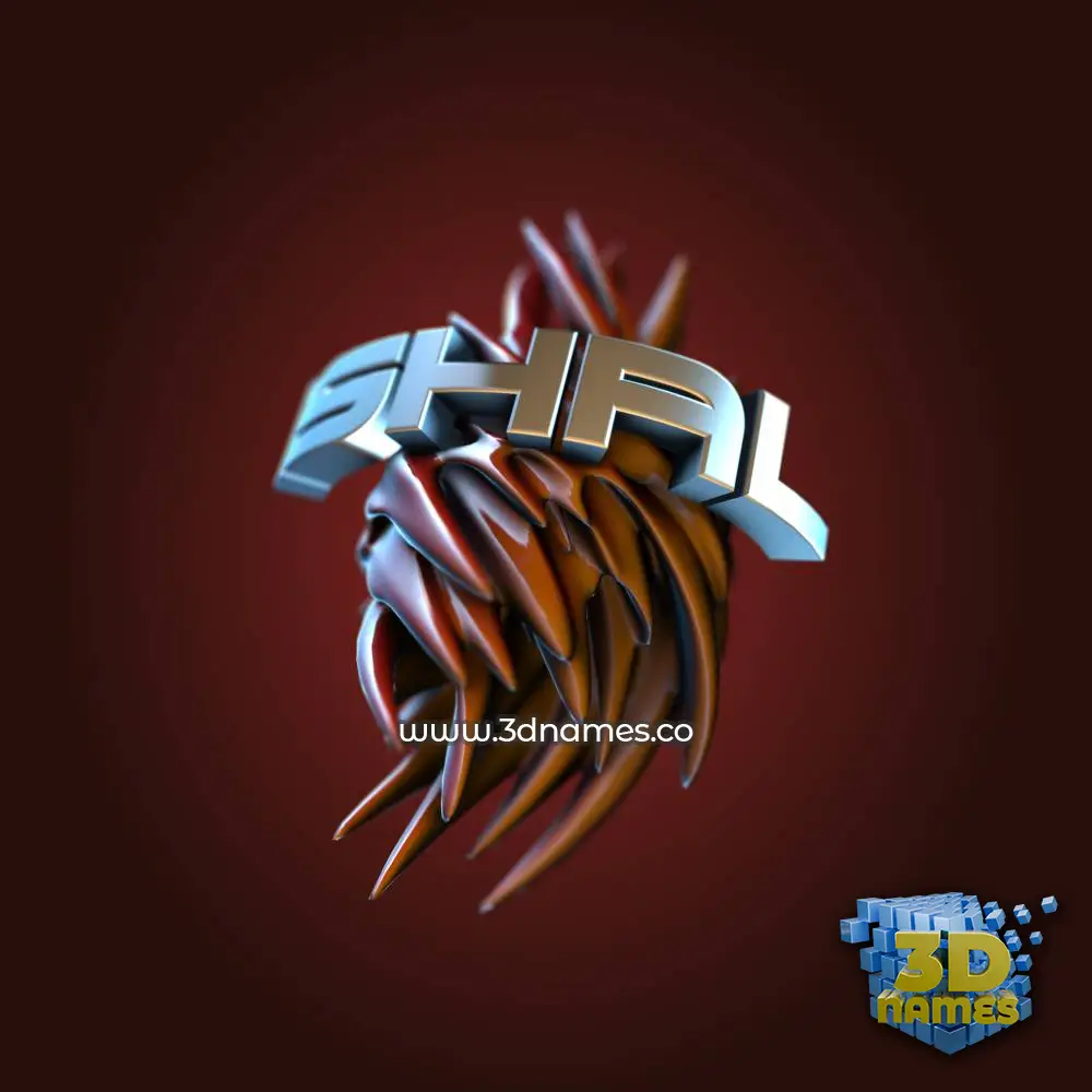 ishal in Red Twisted style - 3D name wallpaper