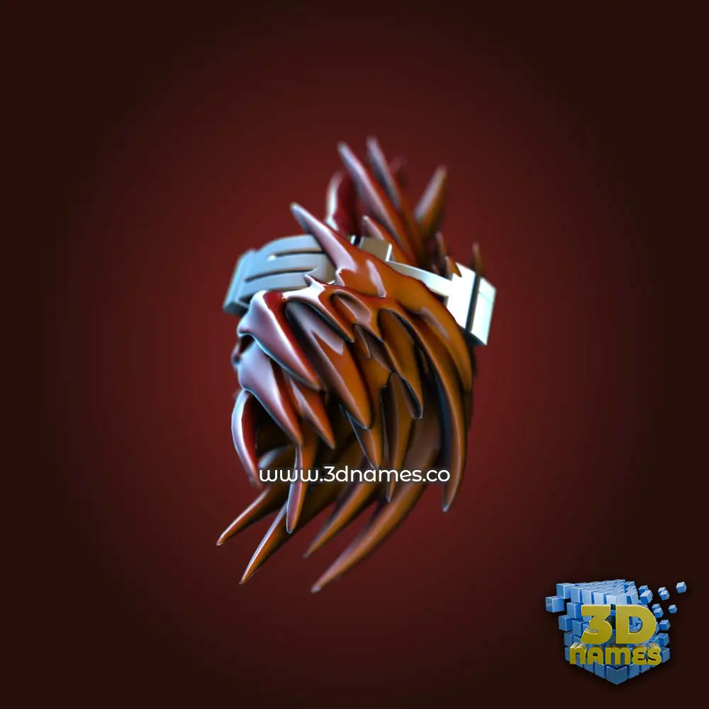 ishi in Red Twisted style - 3D name wallpaper
