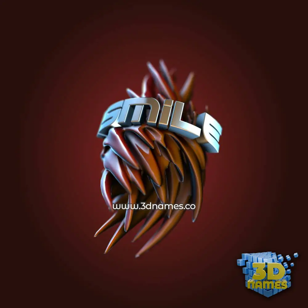 ismile in Red Twisted style - 3D name wallpaper