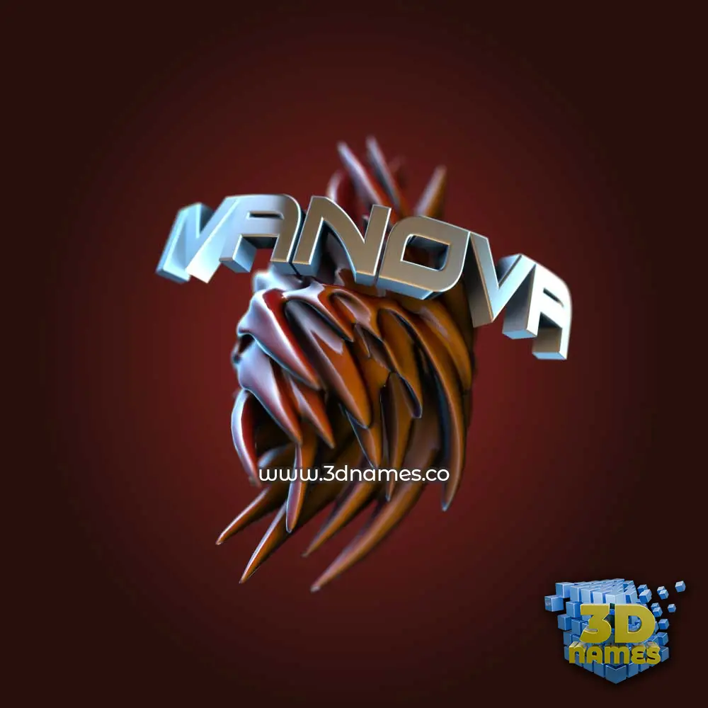 ivanova in Red Twisted style - 3D name wallpaper