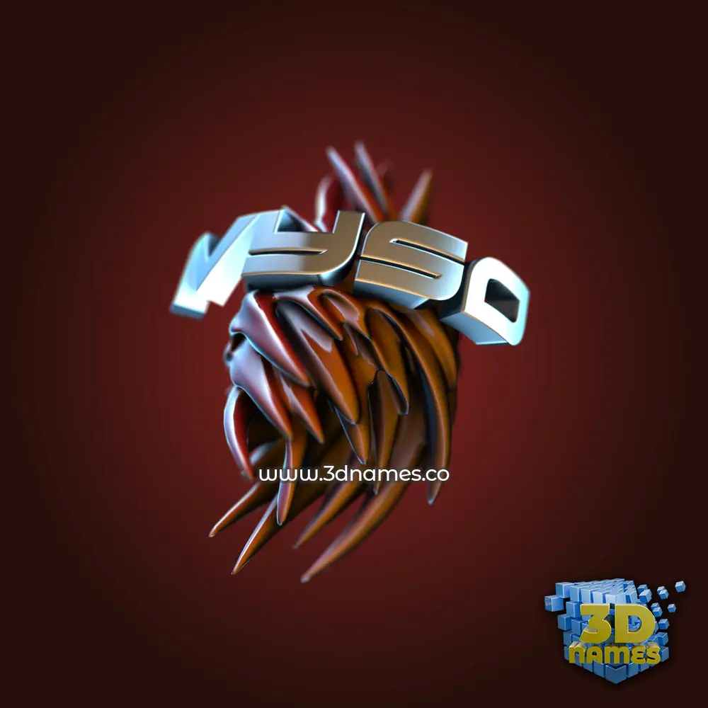 ivyso in Red Twisted style - 3D name wallpaper