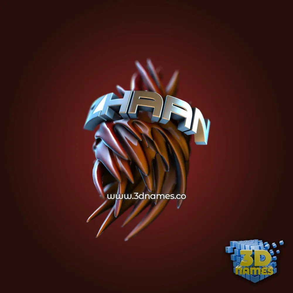 izhaan in Red Twisted style - 3D name wallpaper