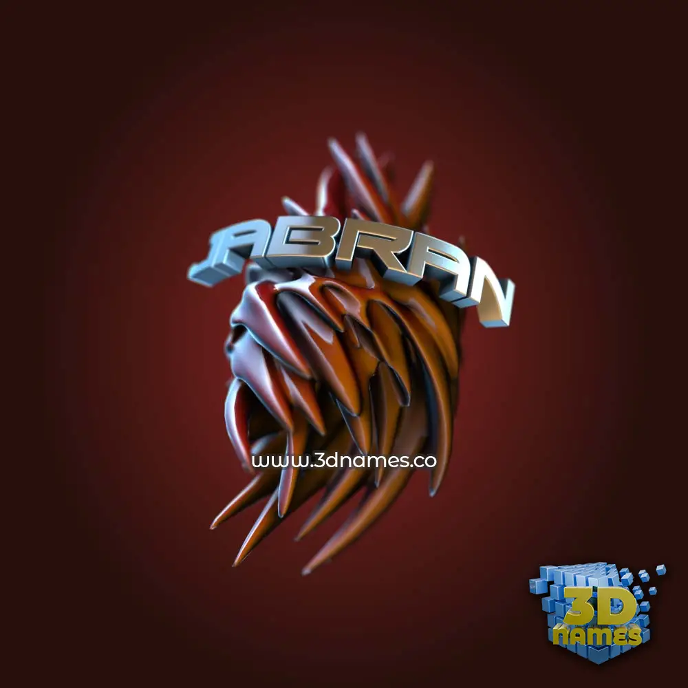 jabran in Red Twisted style - 3D name wallpaper