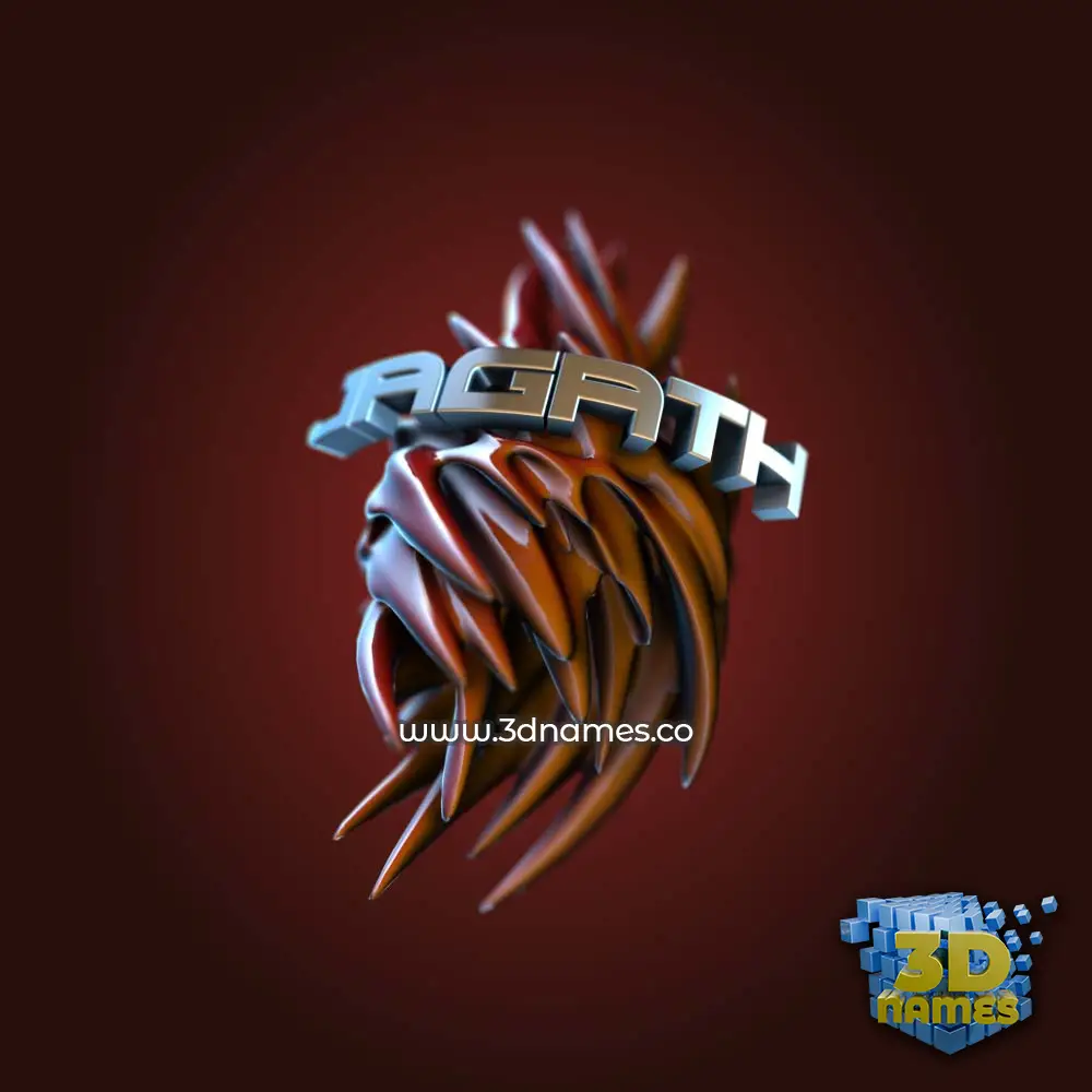 jagath in Red Twisted style - 3D name wallpaper