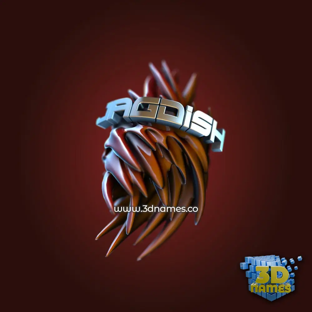 jagdish in Red Twisted style - 3D name wallpaper