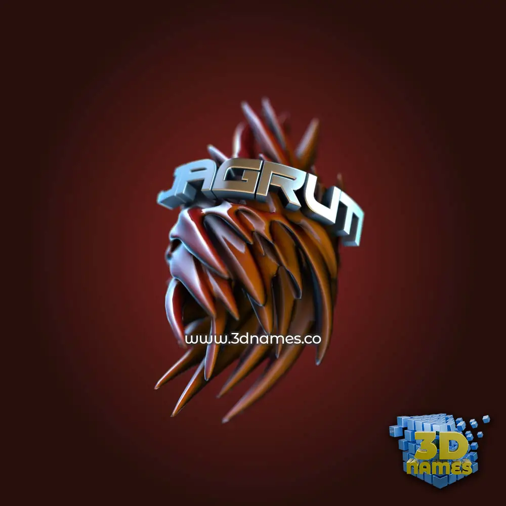 jagruti in Red Twisted style - 3D name wallpaper