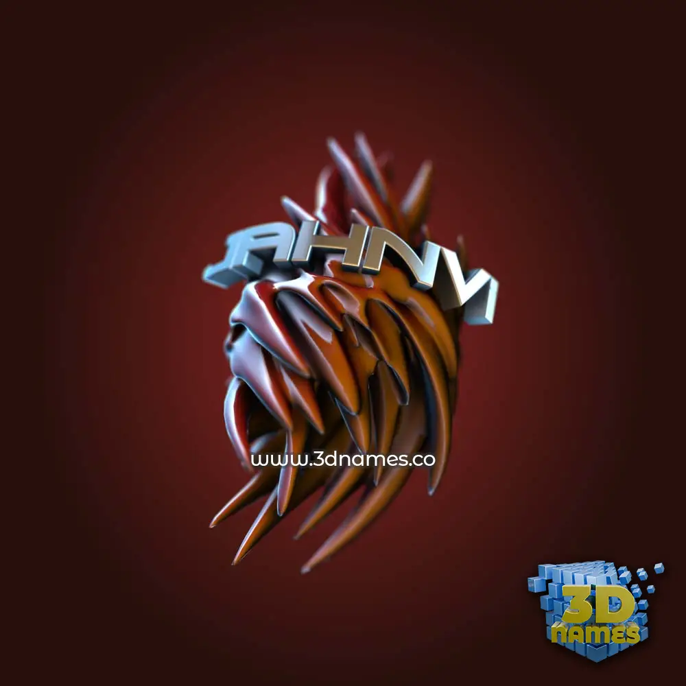 jahnvi in Red Twisted style - 3D name wallpaper