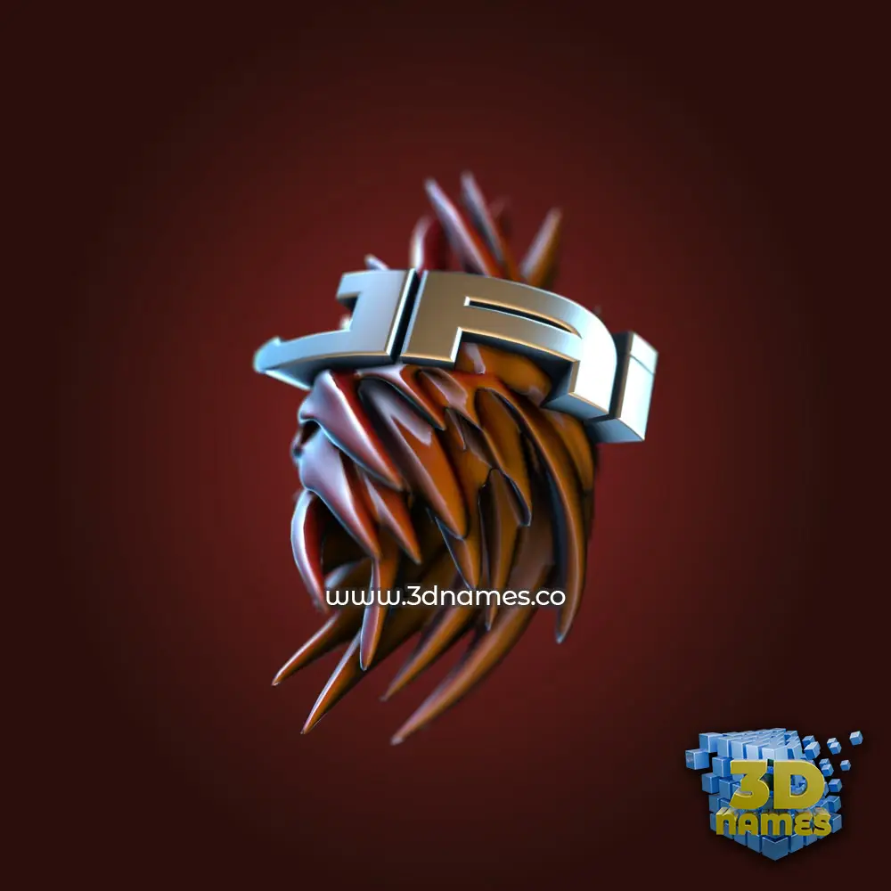 jai in Red Twisted style - 3D name wallpaper