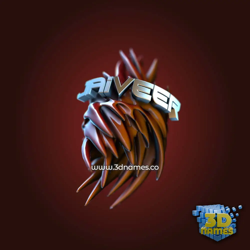 jaiveer in Red Twisted style - 3D name wallpaper