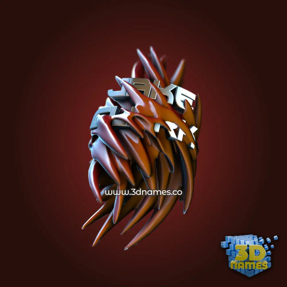 jake clark in Red Twisted style - 3D name wallpaper