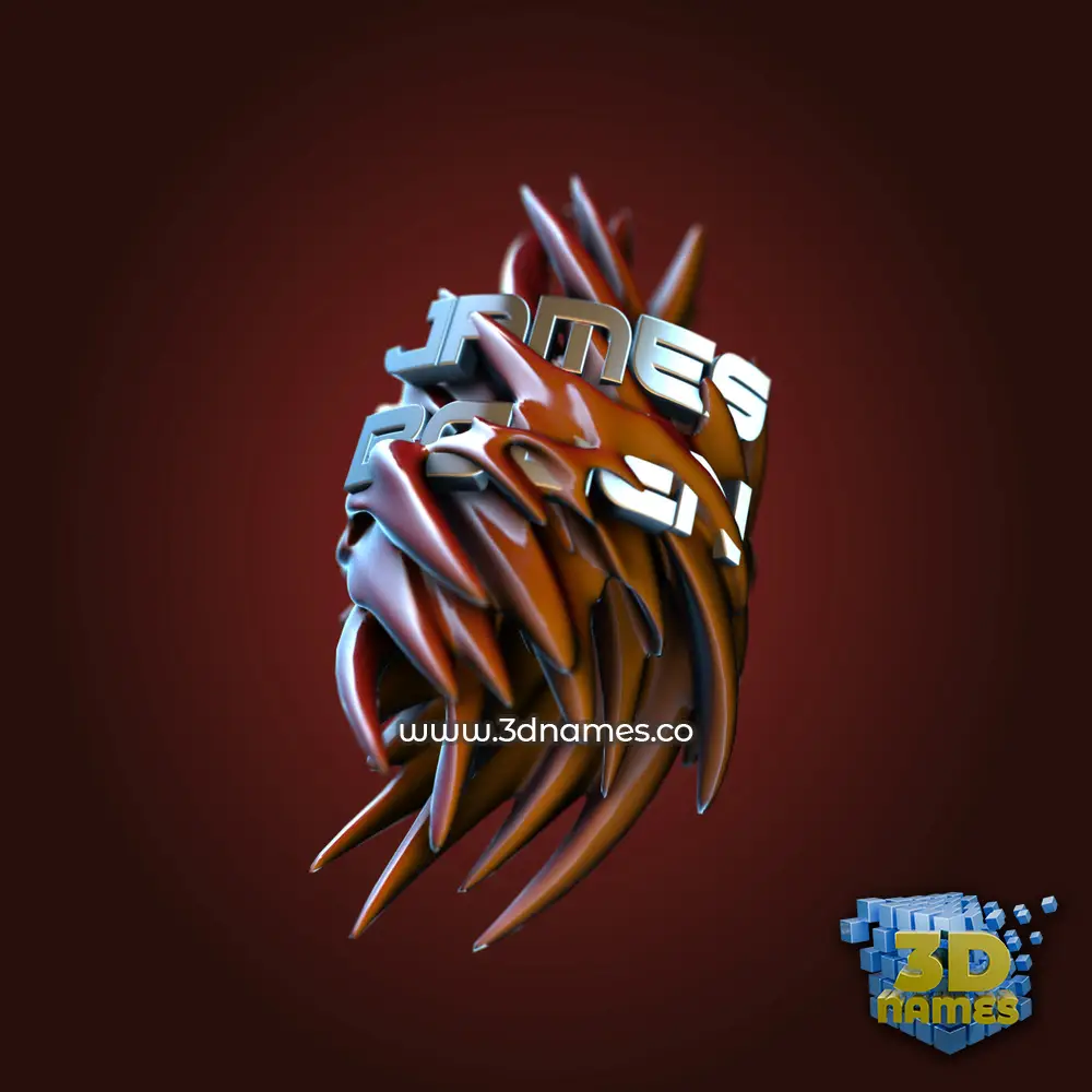 james boden in Red Twisted style - 3D name wallpaper