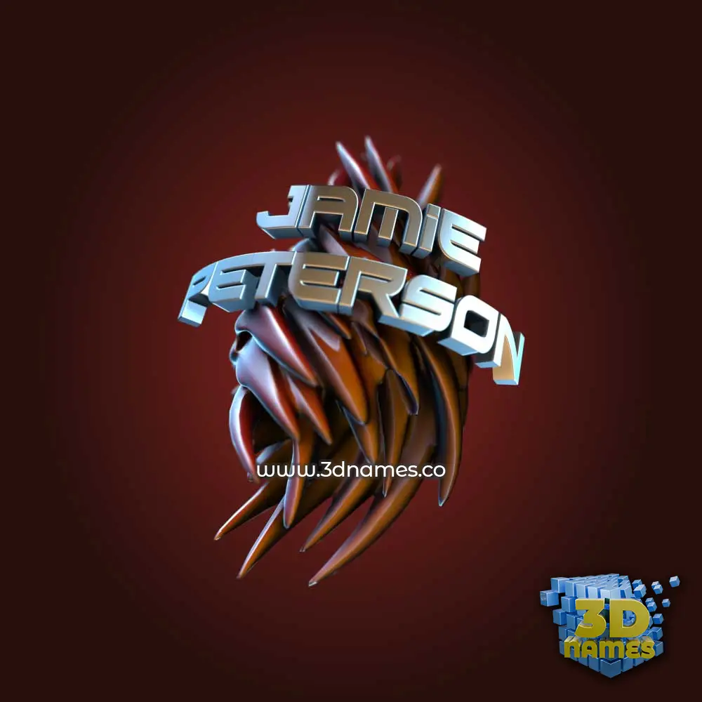 jamie peterson in Red Twisted style - 3D name wallpaper