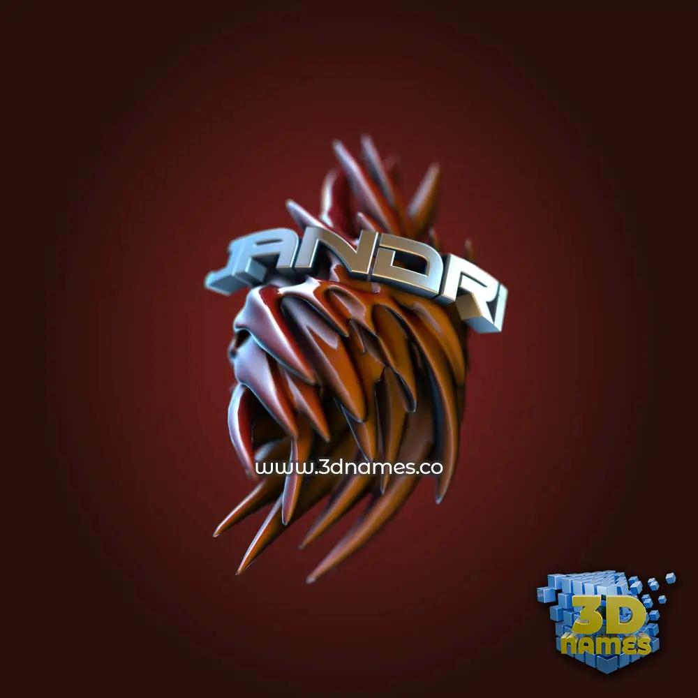 jandri in Red Twisted style - 3D name wallpaper