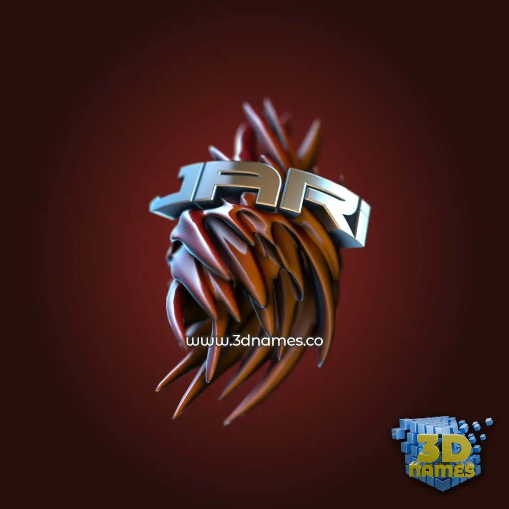 jari in Red Twisted style - 3D name wallpaper