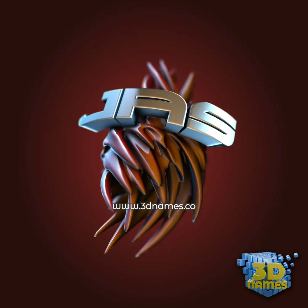 jas in Red Twisted style - 3D name wallpaper