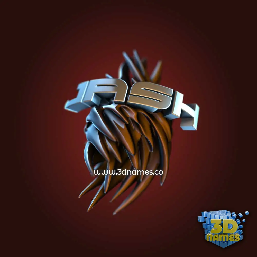 jash in Red Twisted style - 3D name wallpaper