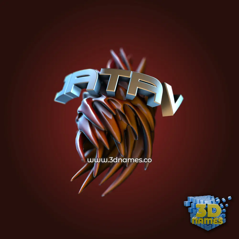 jatav in Red Twisted style - 3D name wallpaper