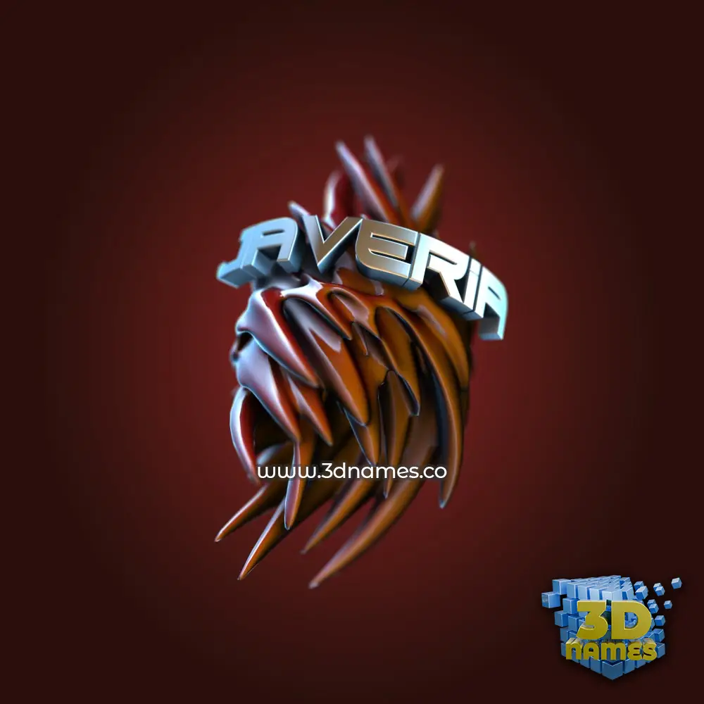 javeria in Red Twisted style - 3D name wallpaper