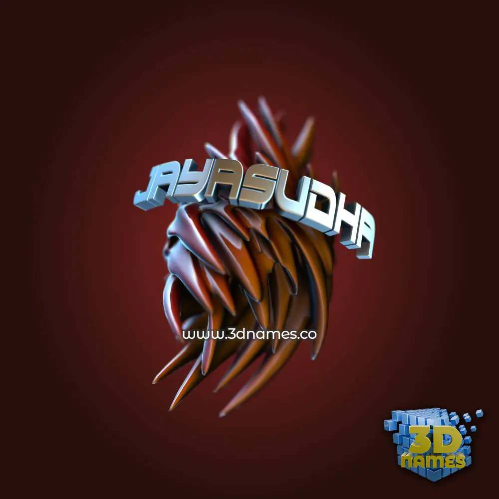jayasudha in Red Twisted style - 3D name wallpaper