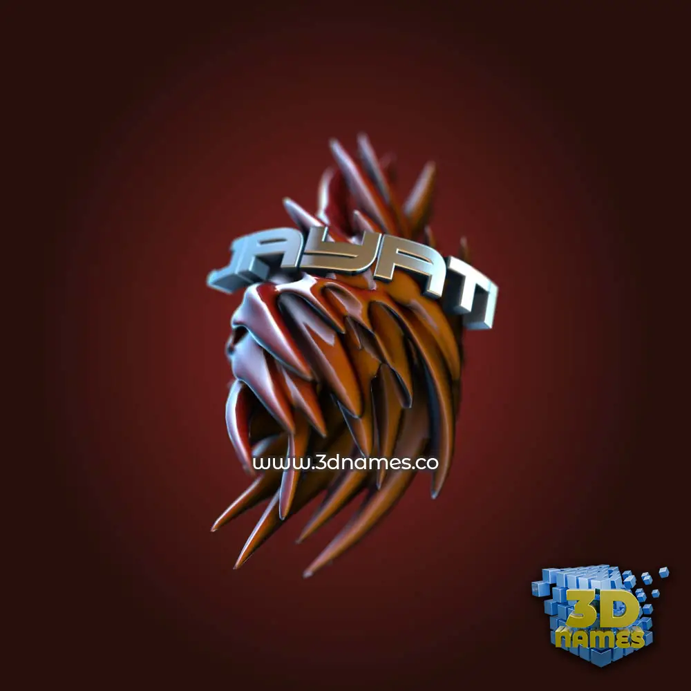 jayati in Red Twisted style - 3D name wallpaper