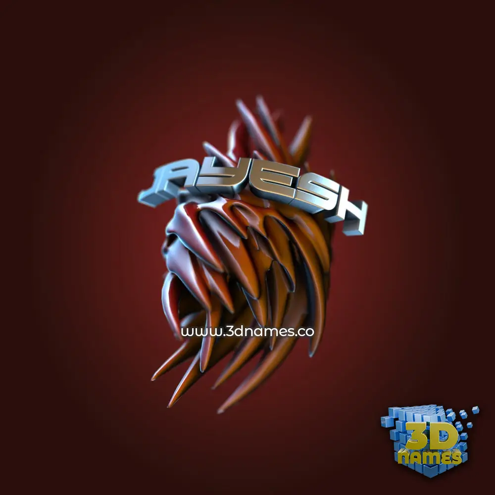 jayesh in Red Twisted style - 3D name wallpaper