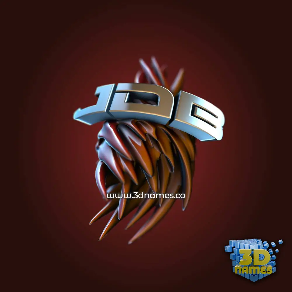jdb in Red Twisted style - 3D name wallpaper
