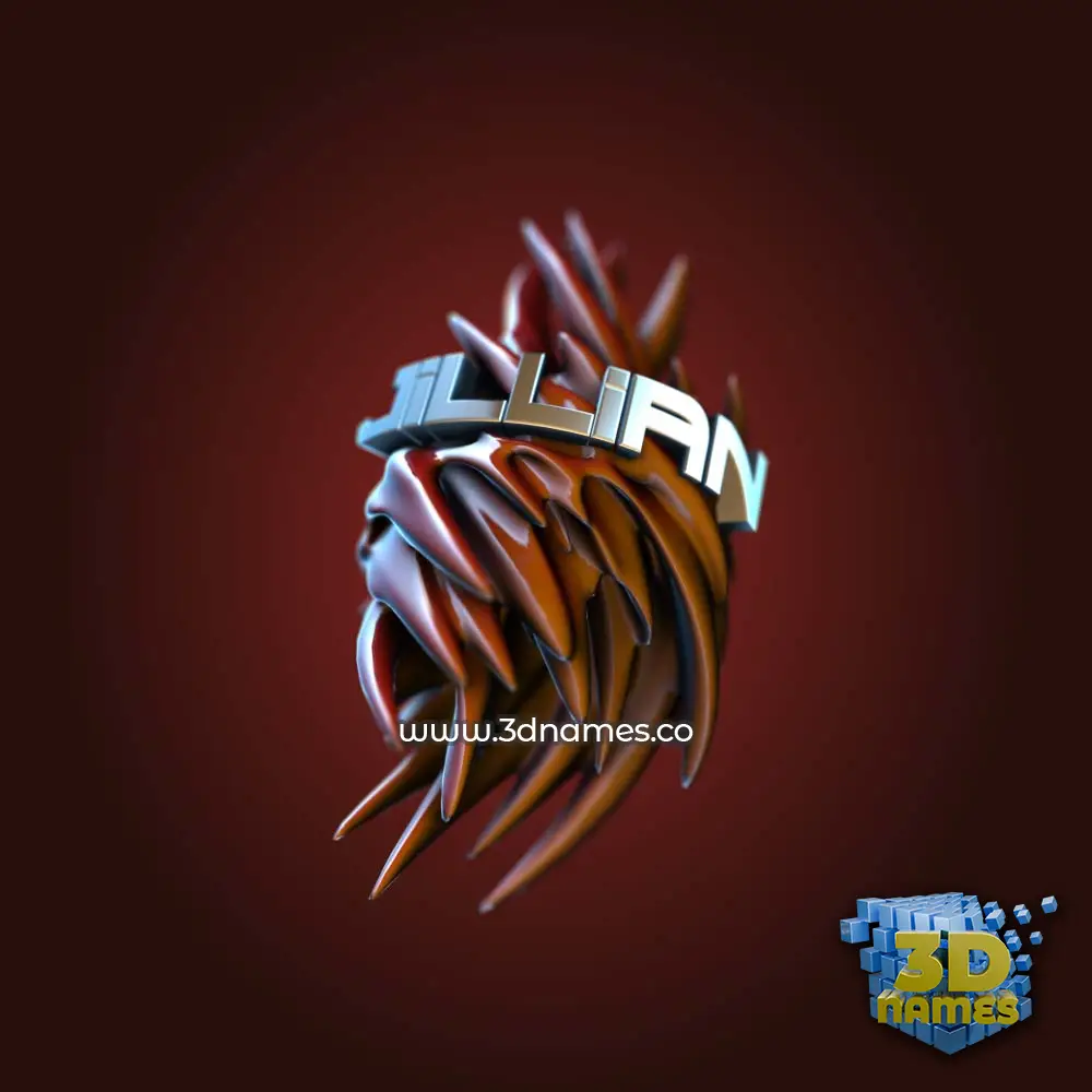 jillian in Red Twisted style - 3D name wallpaper