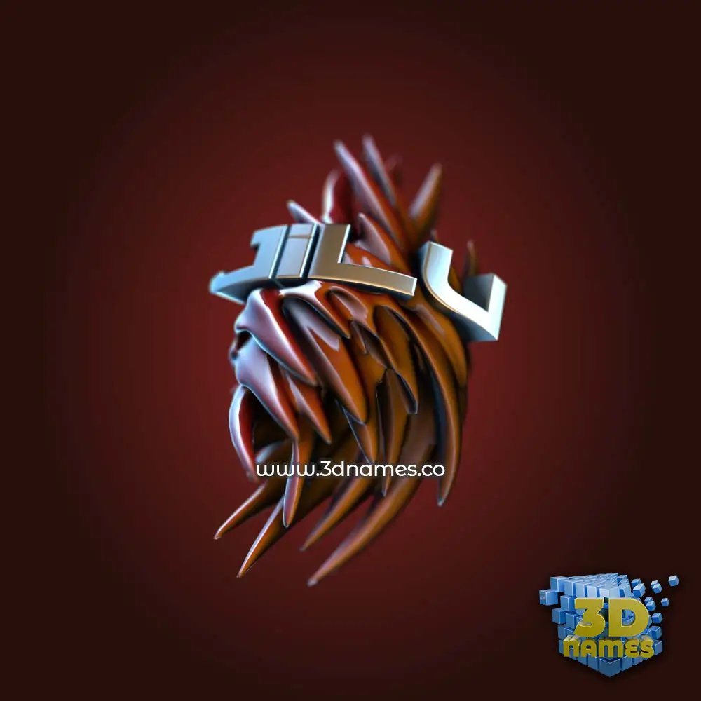 jilu in Red Twisted style - 3D name wallpaper