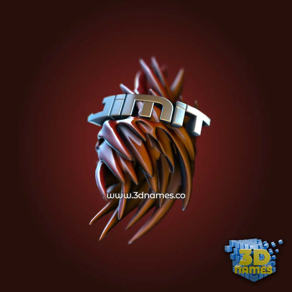 jimit in Red Twisted style - 3D name wallpaper