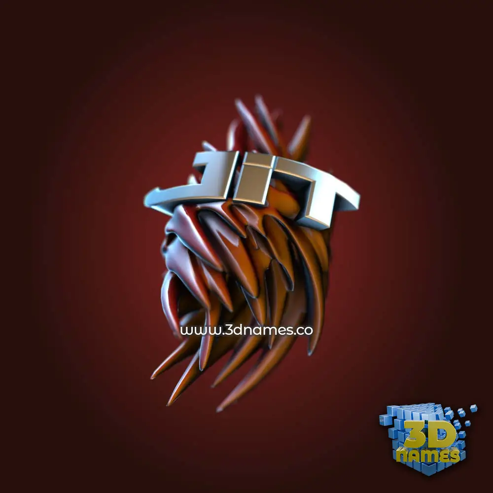 jit in Red Twisted style - 3D name wallpaper
