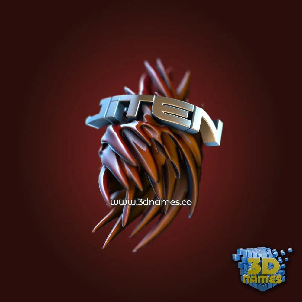jiten in Red Twisted style - 3D name wallpaper