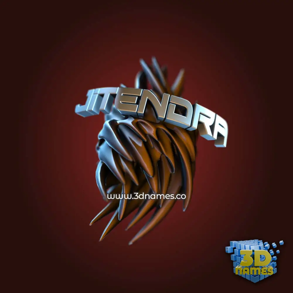 jitendra in Red Twisted style - 3D name wallpaper