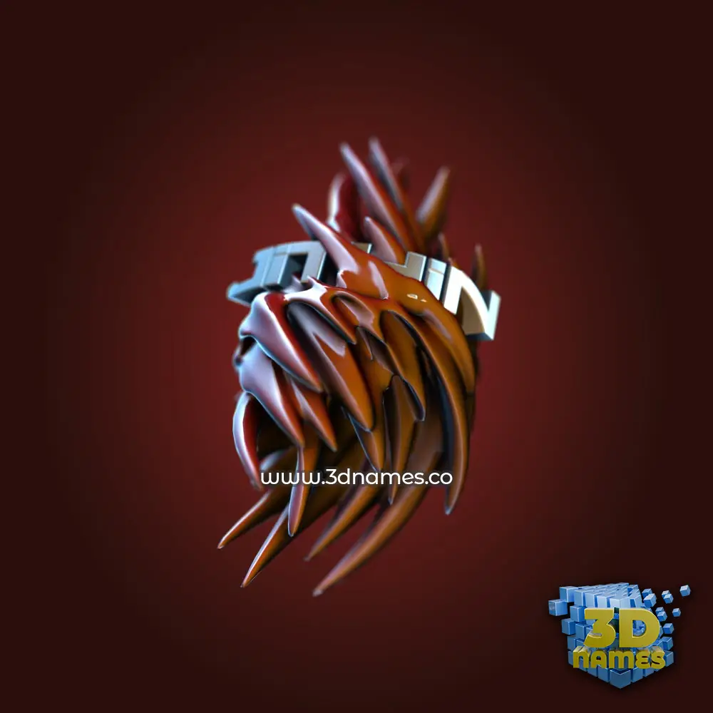 jithin in Red Twisted style - 3D name wallpaper
