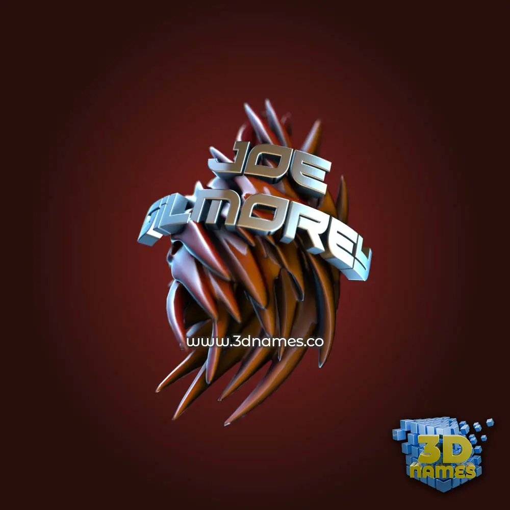 joe gilmorey in Red Twisted style - 3D name wallpaper
