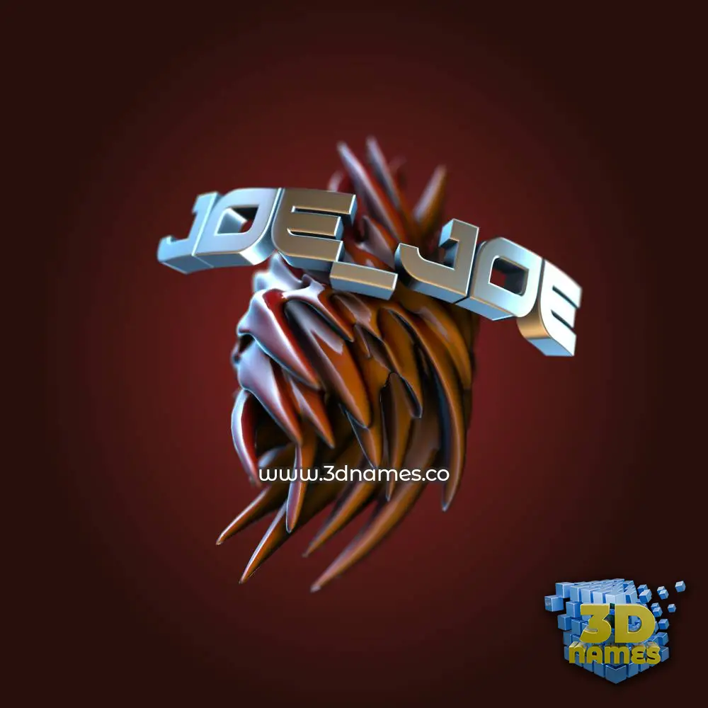 joe joe in Red Twisted style - 3D name wallpaper