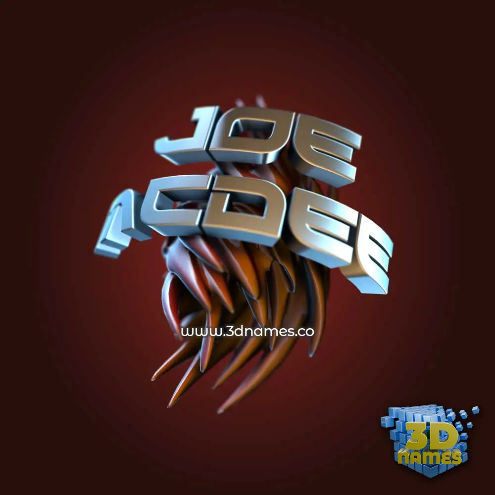joe mcdee in Red Twisted style - 3D name wallpaper