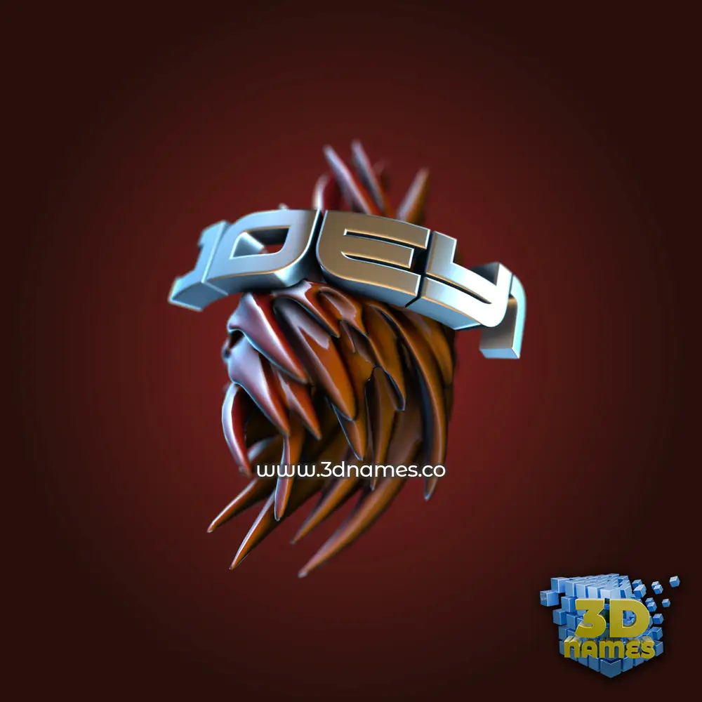joey1 in Red Twisted style - 3D name wallpaper