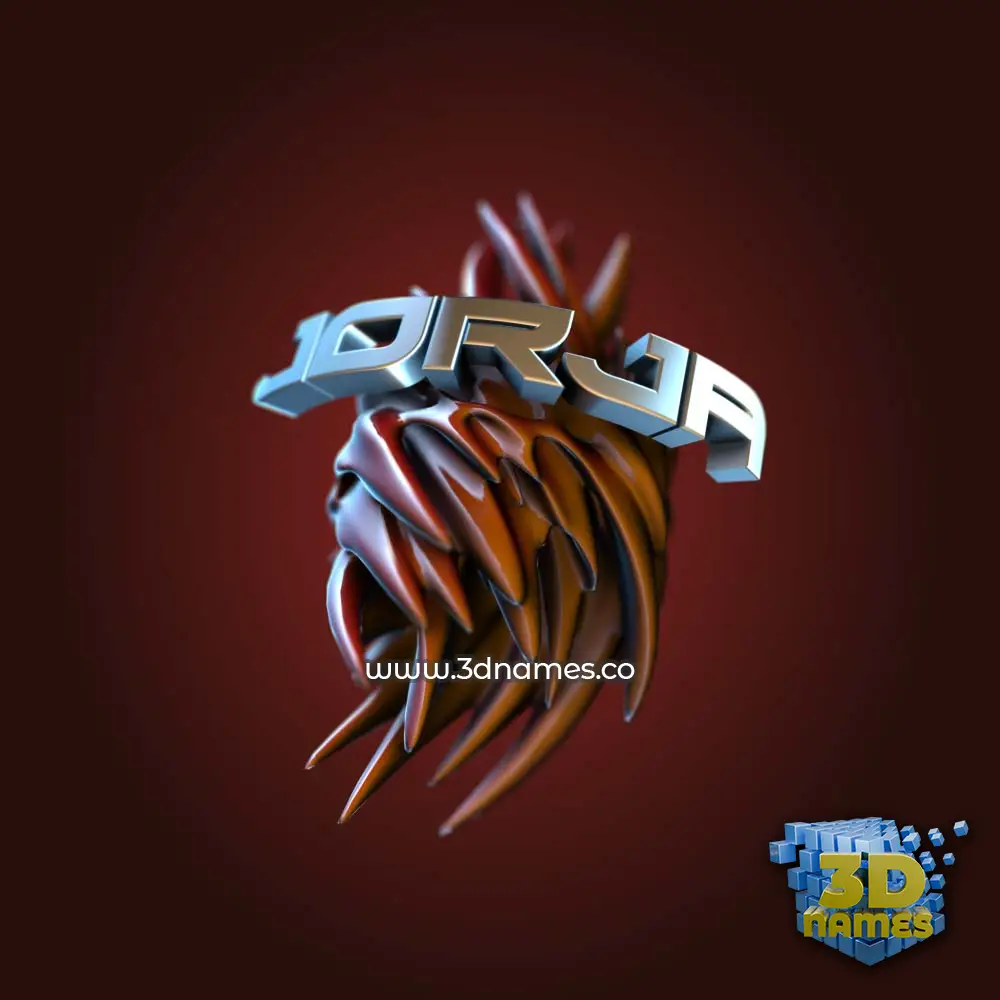 jorja in Red Twisted style - 3D name wallpaper