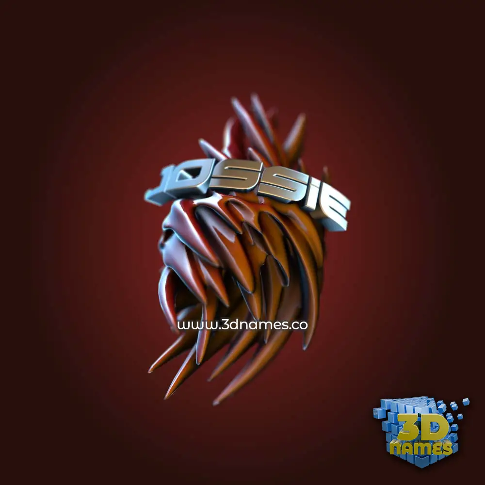 jossie in Red Twisted style - 3D name wallpaper