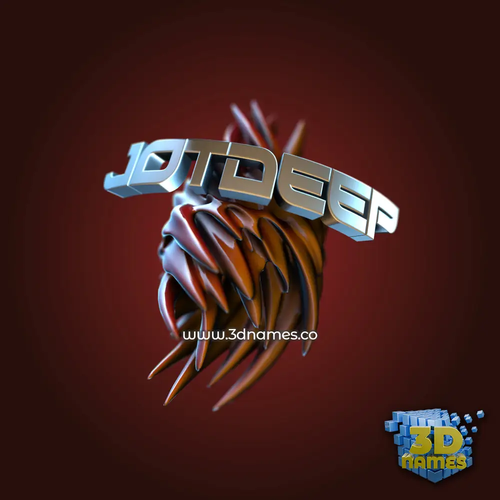 jotdeep in Red Twisted style - 3D name wallpaper