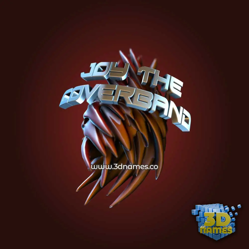 joy the coverband in Red Twisted style - 3D name wallpaper