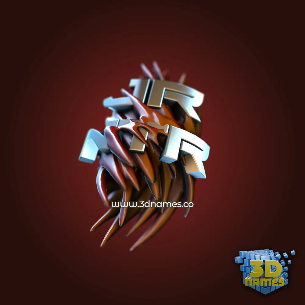 jr ntr in Red Twisted style - 3D name wallpaper
