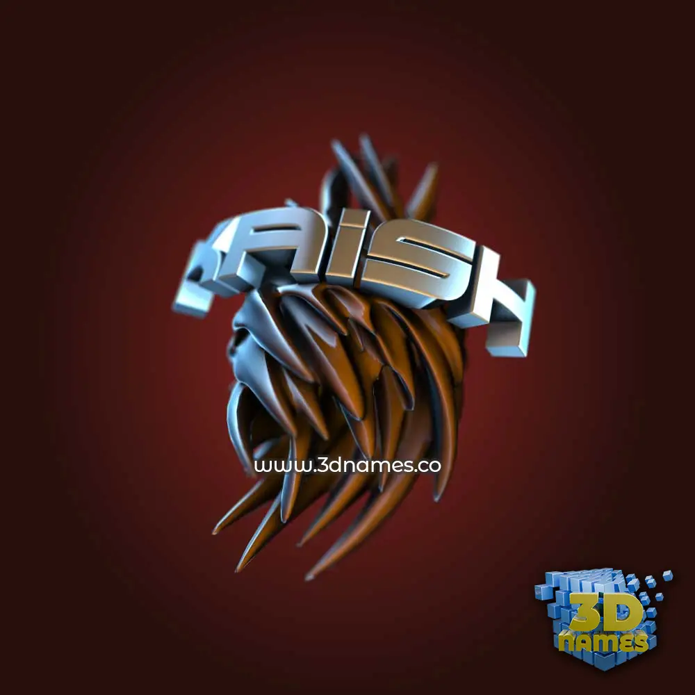 kaish in Red Twisted style - 3D name wallpaper