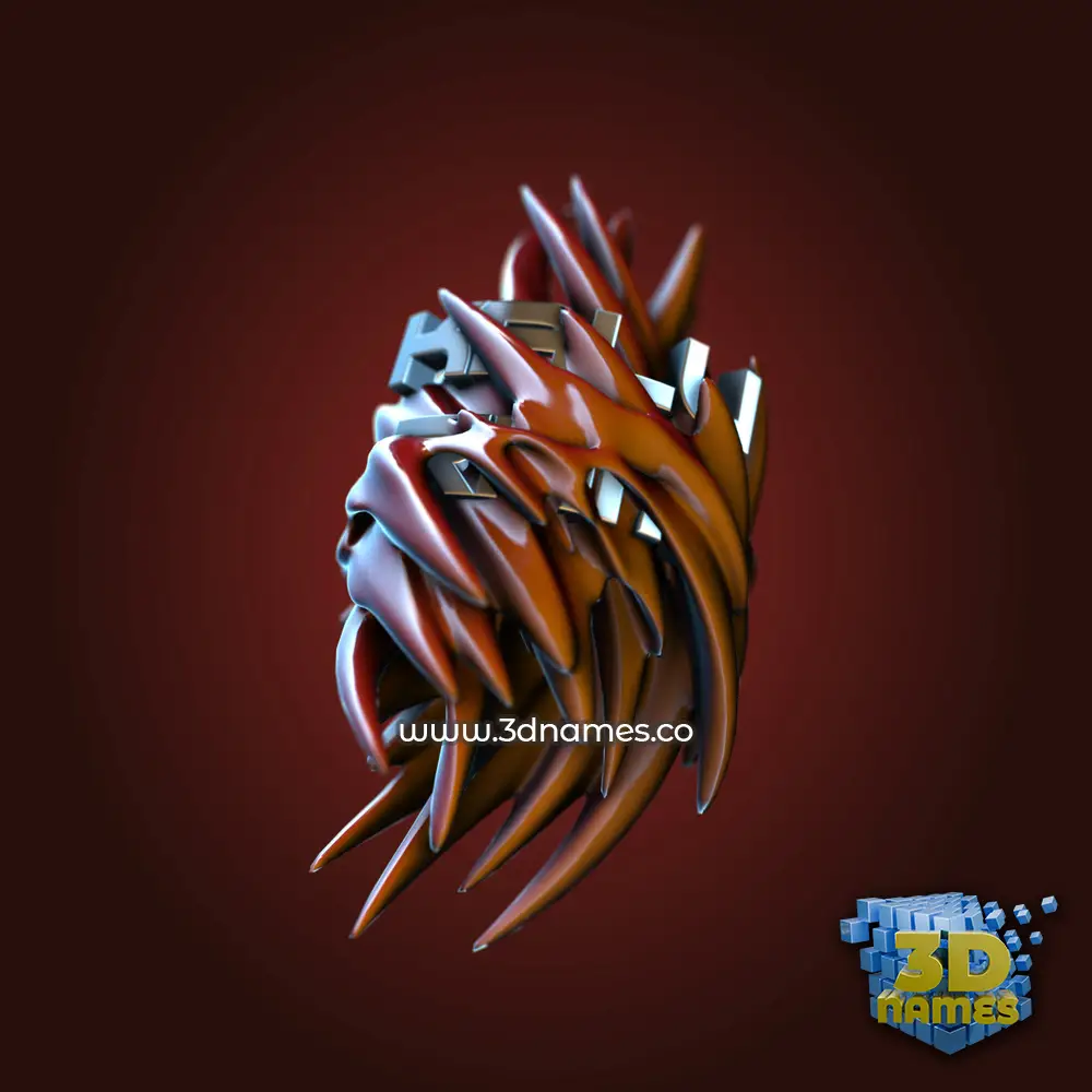 kalu ram in Red Twisted style - 3D name wallpaper