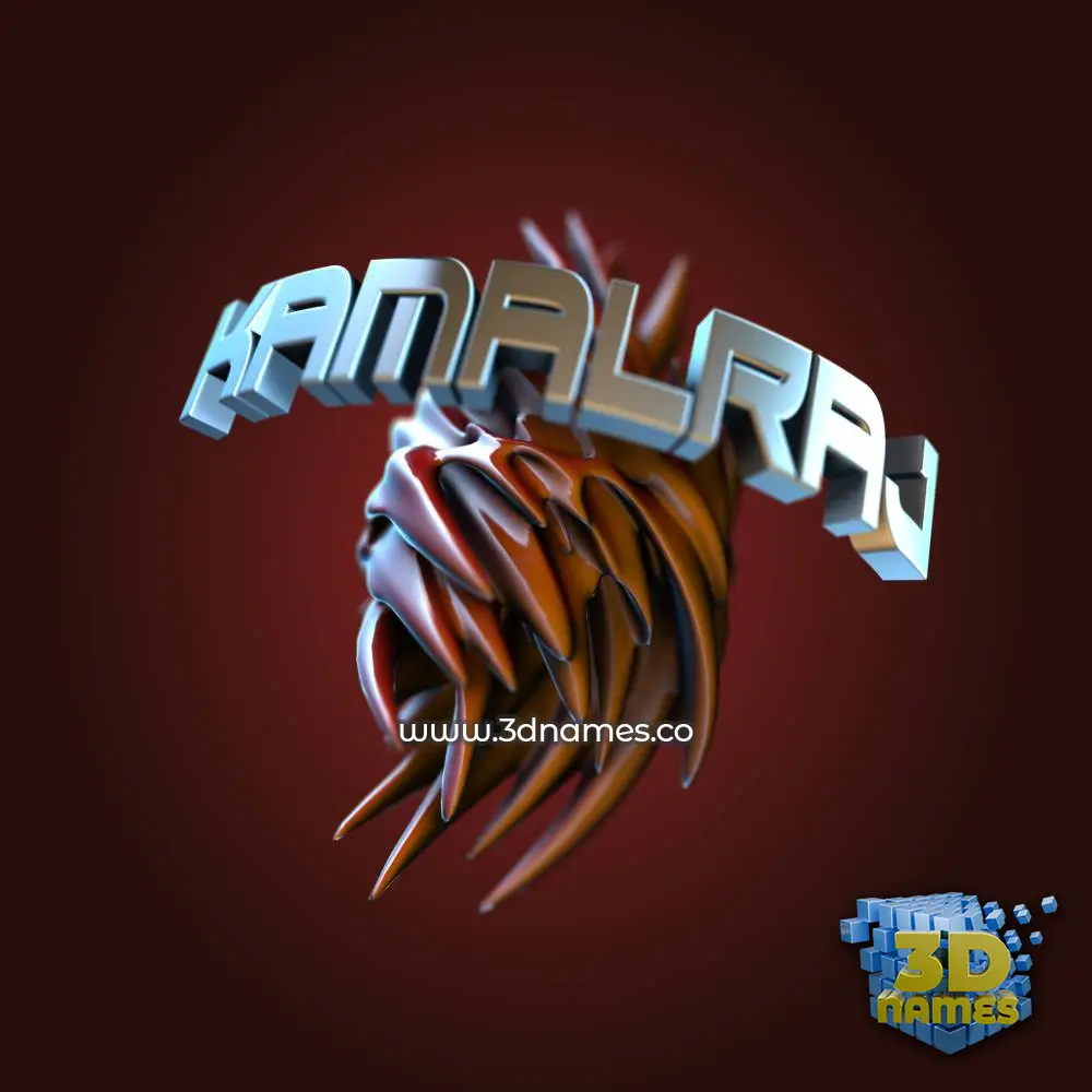 kamalraj in Red Twisted style - 3D name wallpaper