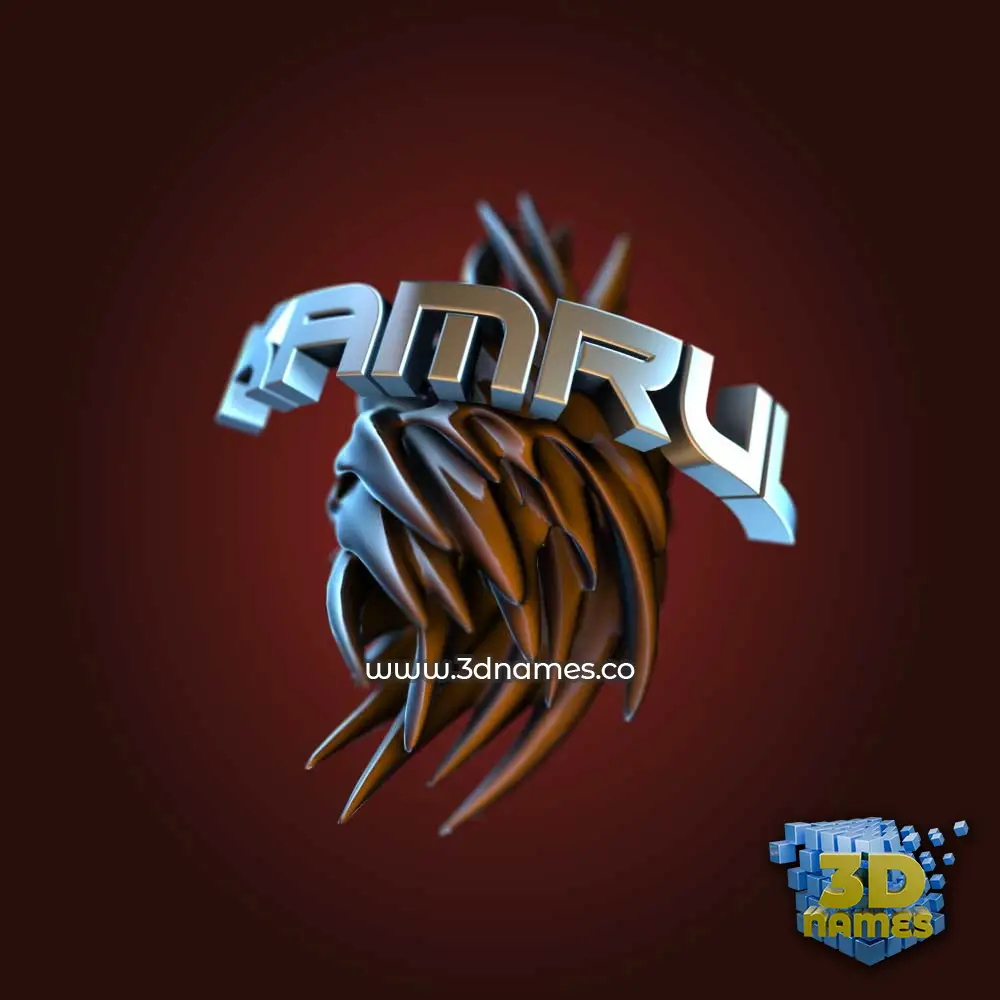 kamrul in Red Twisted style - 3D name wallpaper