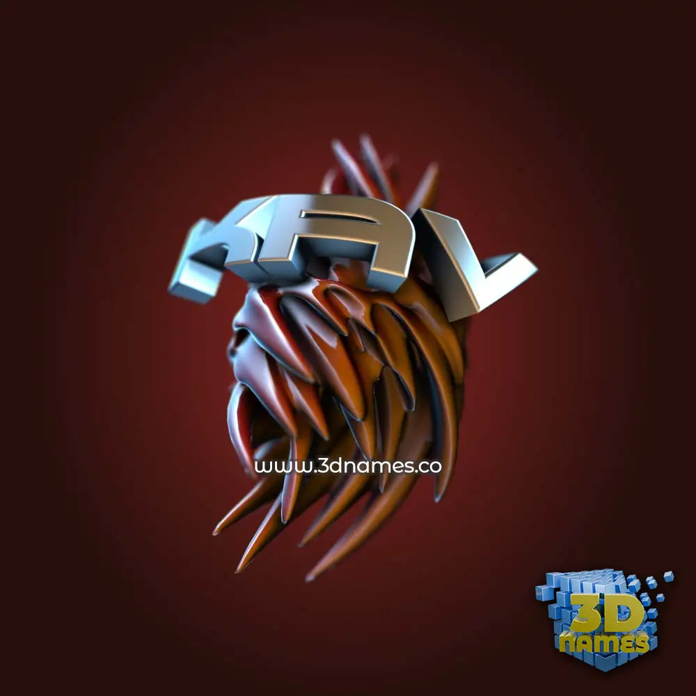 kav in Red Twisted style - 3D name wallpaper