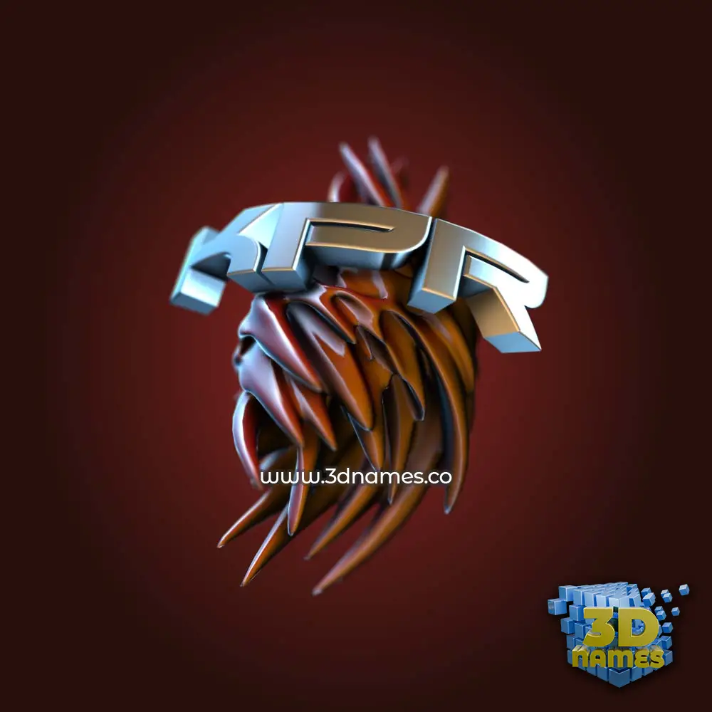 kpr in Red Twisted style - 3D name wallpaper