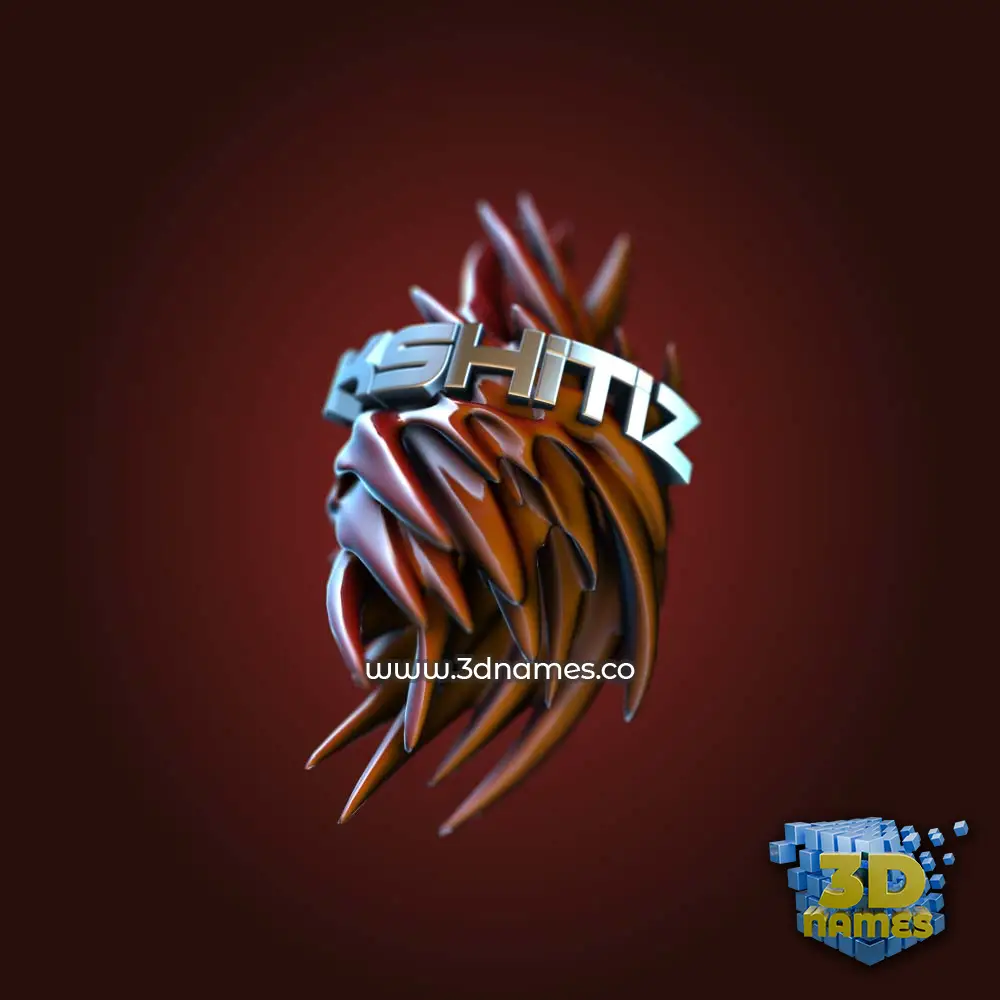 kshitiz in Red Twisted style - 3D name wallpaper