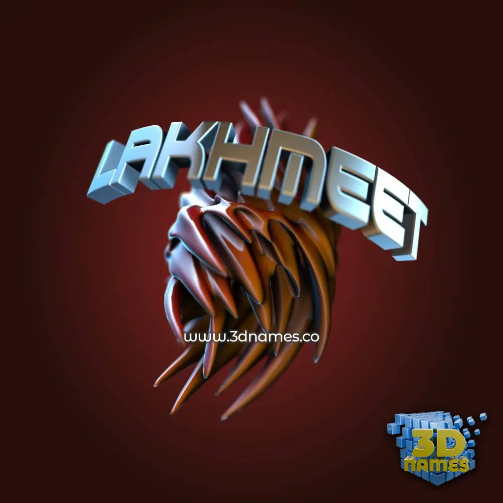 lakhmeet in Red Twisted style - 3D name wallpaper